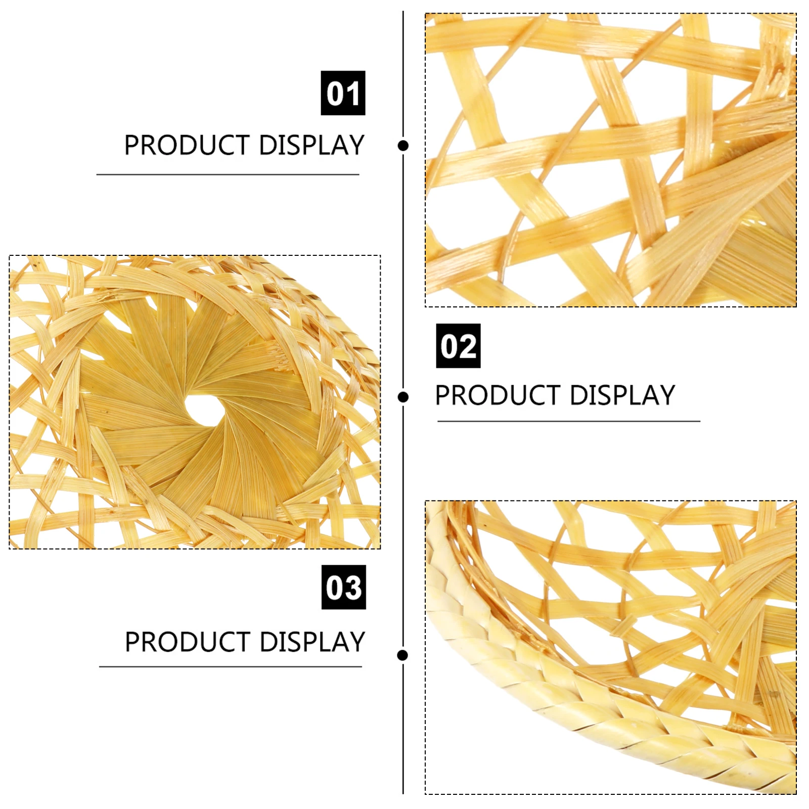 

1Pcs Bamboo Fruit Basket Retro Style Home Storage Organizer for Bread Snacks Vegetables Sundries Food Serving Basket