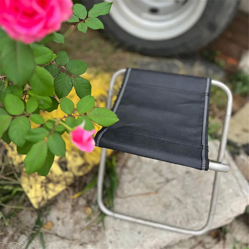 Titanium Alloy Folding Stool Fishing Chair Portable Outdoor Stool Camping Is Convenient To Store Barbecue Titanium Alloy Stool