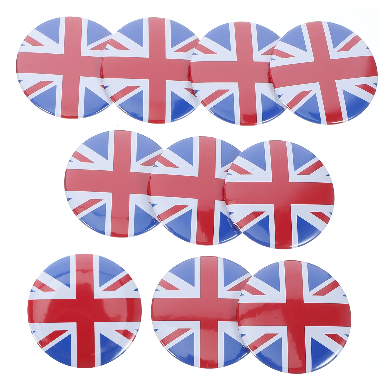 10 Pcs Flag Badge Patriotic for England Lapel Makeup Costume Props Pin Decorations