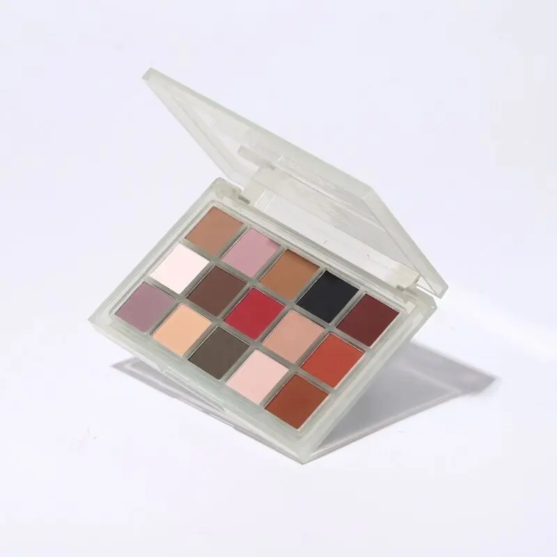 Ucanbe Palette di ombretti a 15 colori Dark Clay Full Matte Autunno Inverno Terroso Cacao Rosso Marrone Serie Trucco affumicato leggero quotidiano