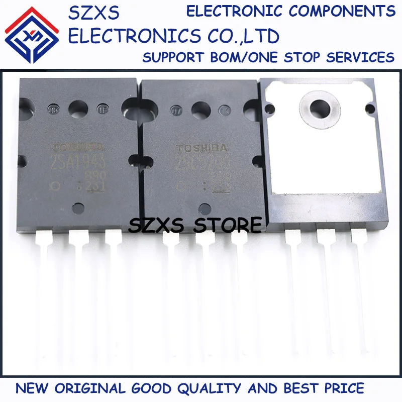 Nuevo Original 5 pares 2SA1943-O A1943 + 2SC5200-O C5200 TO-264 Transistor amplificador de Audio en Stock de buena calidad
