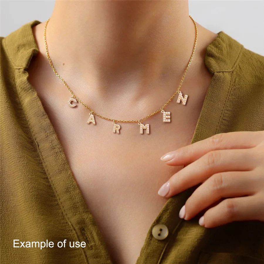 10-26PCS Alphabet Charms With Plastic Pearl Alloy Gold Color English Letter Pendant Necklace Bracelet Jewelry Accessory image 5