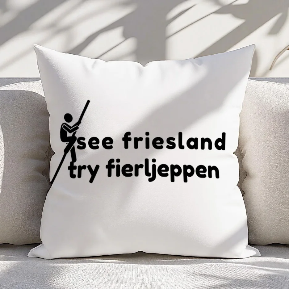 Novelty Friesland Travel Pillowcase Cushion Cover Netherlands Home Decor 45x45cm Printed Pillow Gift for Souvenir