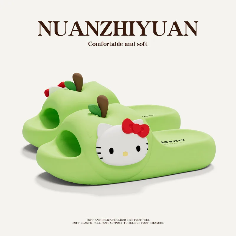 Summer HelloKitty Cool Slippers Cute Trendy Cartoon Home Indoor Slippers Thick Bottom Outdoor Non Slip Soft Bottom Cool Scooters view 5