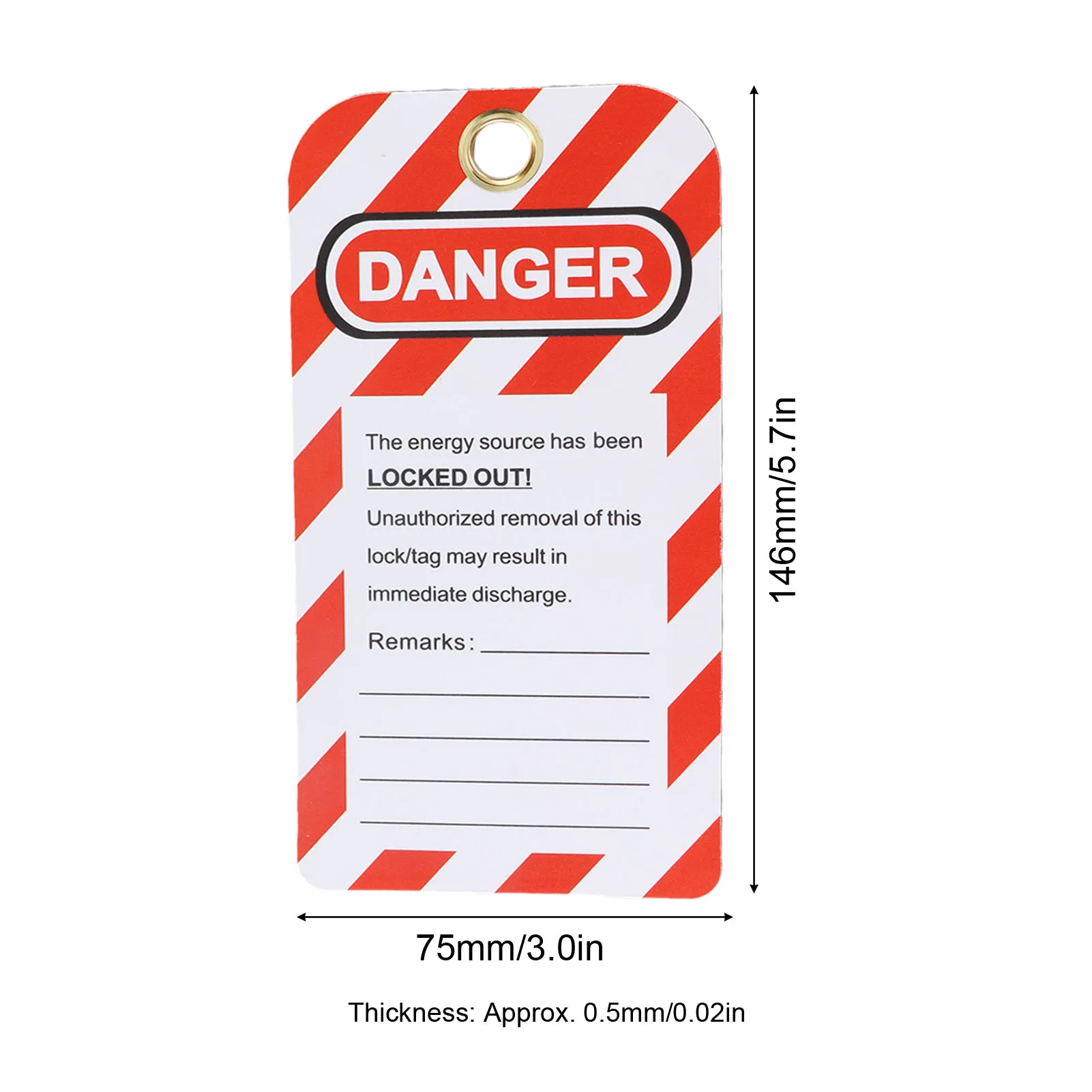 30PCS Lockout Tag Rewritable Danger Do Not Operate Safety Warning Reusable for Industry Chemistry