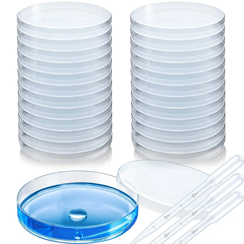 Sterile Plastic Deep Clear Dish For Lab Analysis, School Projects, Blood Samples,Bacteria,Seed Cell Culture Dishe