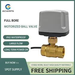 Acarps Full Bore Waterproof Brass Motorized Ball Valve IP65 1/2