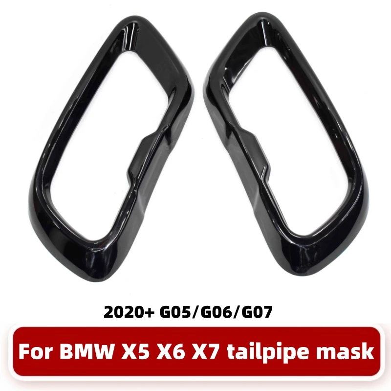 For BMW X5 X6 X7 Exhaust Pipe Mask G05 G06 G07 Muffler Tip Nozzle Stainless Steel Black Cover