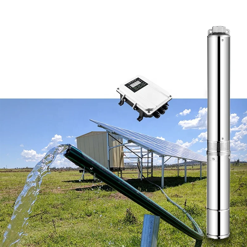

DC Solar Submersible Pump 2 Hp 1500w Solar Power Deep Well Pump For Agricultural