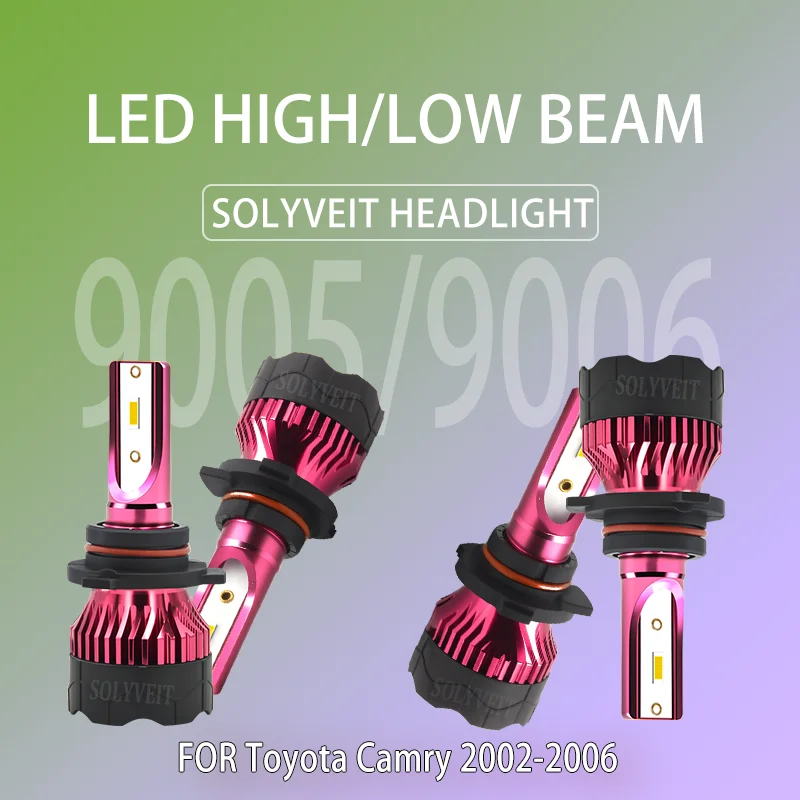 

Effective Heat Management Easy to Install 9005 9006 LED HIGH LOW BEAM HEADLIGHT BULBS FOR Toyota Camry 2002 2003 2004 2005 2006