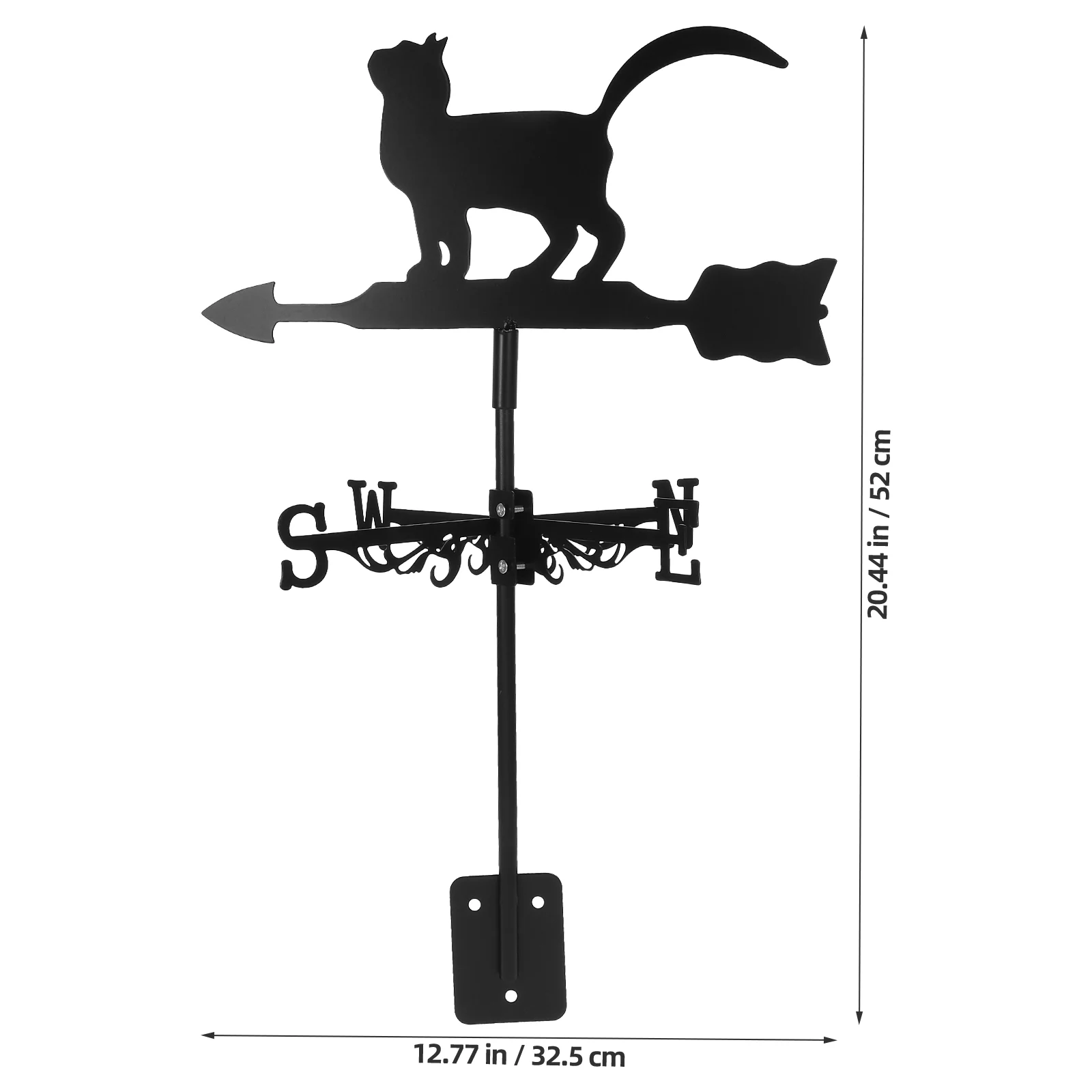 Weather Vanes Roof Mount Rustic Outdoor Decor Metal Weathervane Garden Decorations