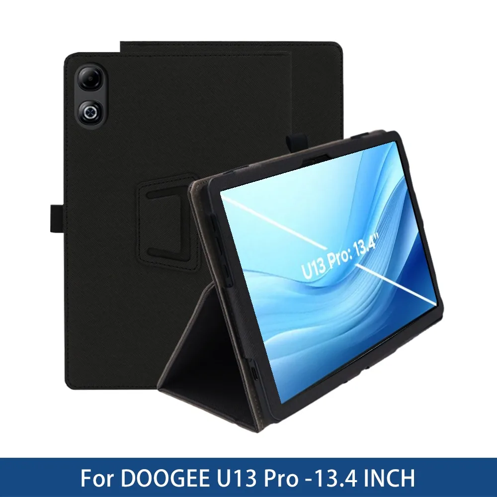 

Funda Case For DOOGEE U13 Pro 13.4"Inch ,Folding Stand Protective Cover with Pencil Holder and Wrist Strap,PU Full Protection
