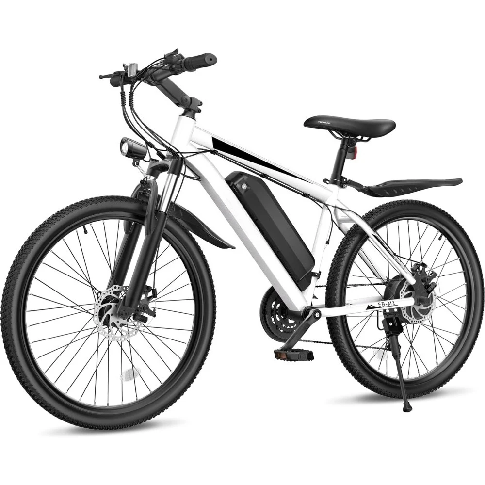 

Electric Bike for Adults, 26'' 1000W Peak Ebike, Up to 50 Miles 21.7MPH Electric Mountain Bike with 48V Removable Battery