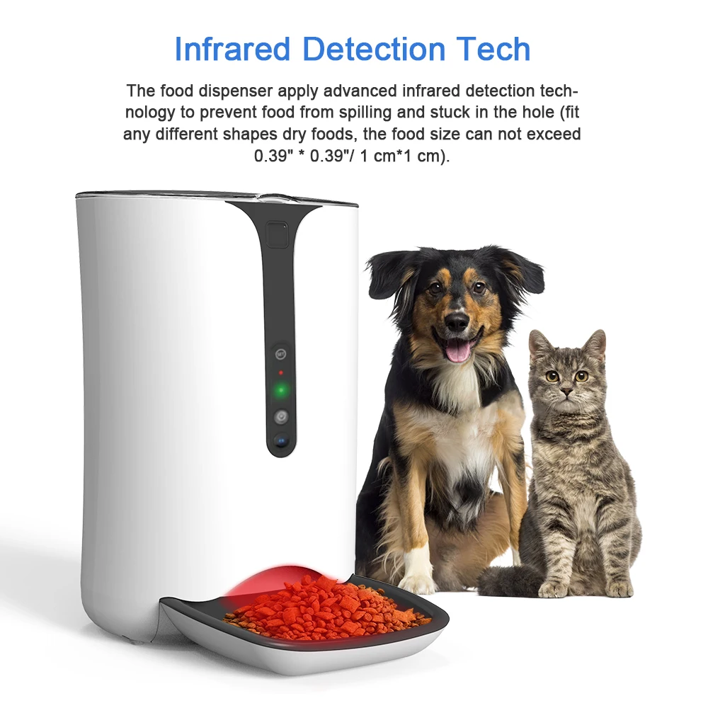 Promotional Wifi Remote Camera Control 6L S Dog Food Feeder Smart Interactive Pet Dispenser Microchip Automatic Pet Feeder 3KG