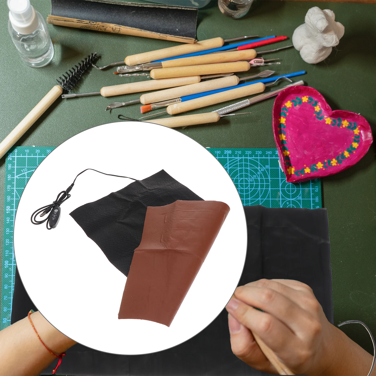 

Pet Heating Cushion Exquisite Workmanship Reasonable Structure Electric Heated Dog Bed Quick Heat Up Add Less Bubbles Pet Epoxy