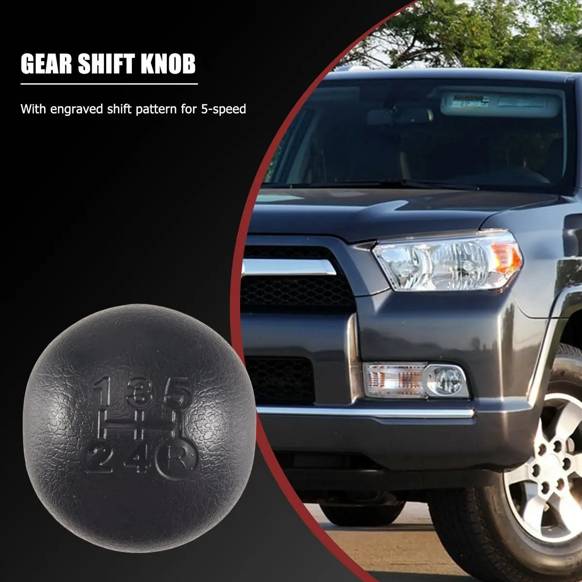 

#78Q Automotive Parts & Accessories,5 Speed Manual Car Gear Shift Knob Shifter Lever for Toyota 4Runner (Black)