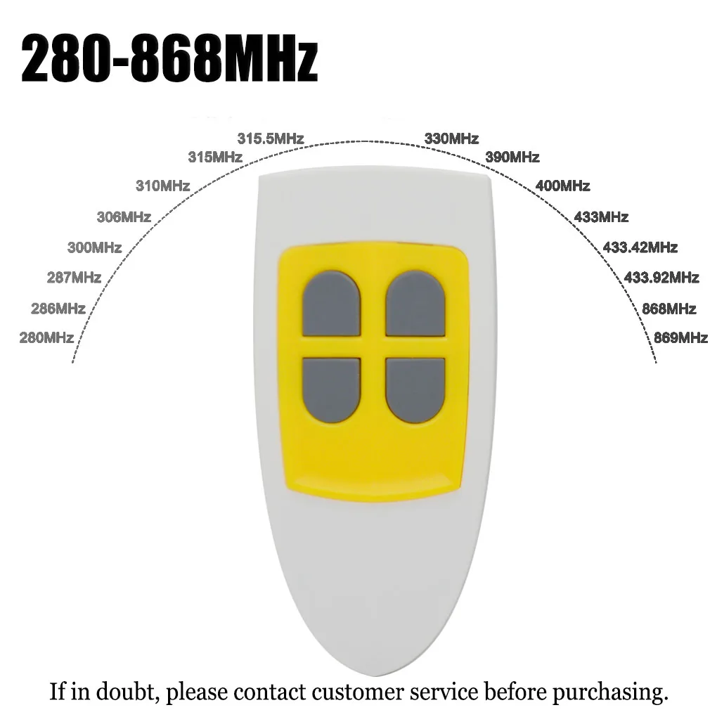 

Clone copy of the new multi-frequency 280-868MHz garage door remote control opener remote control