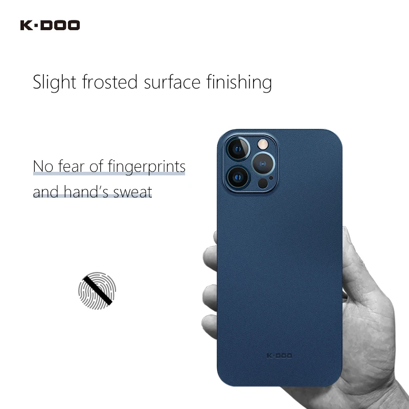 K-Doo 0.3mm Thickness Air Skin Ultra Slim Case for iPhone 13 Pro Max 12 mini 12 Pro 12 Pro Max Super Thin Phone Protection Cover