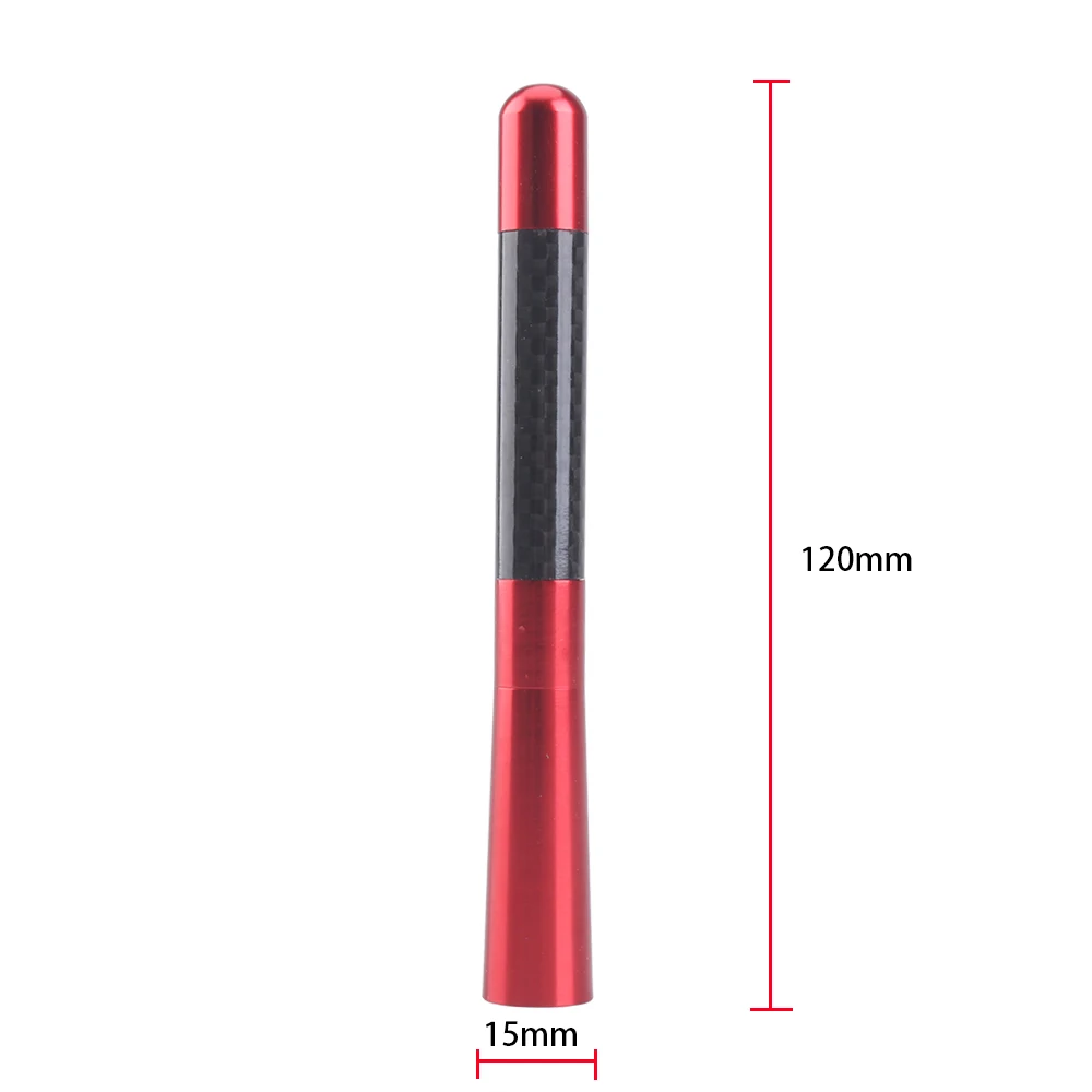 12cm Universal Car Roof Mast Whip Stereo Radio FM/AM Signal  Antenna WRC WOLF Carbon Fiber Short Antenna Radio Antenna