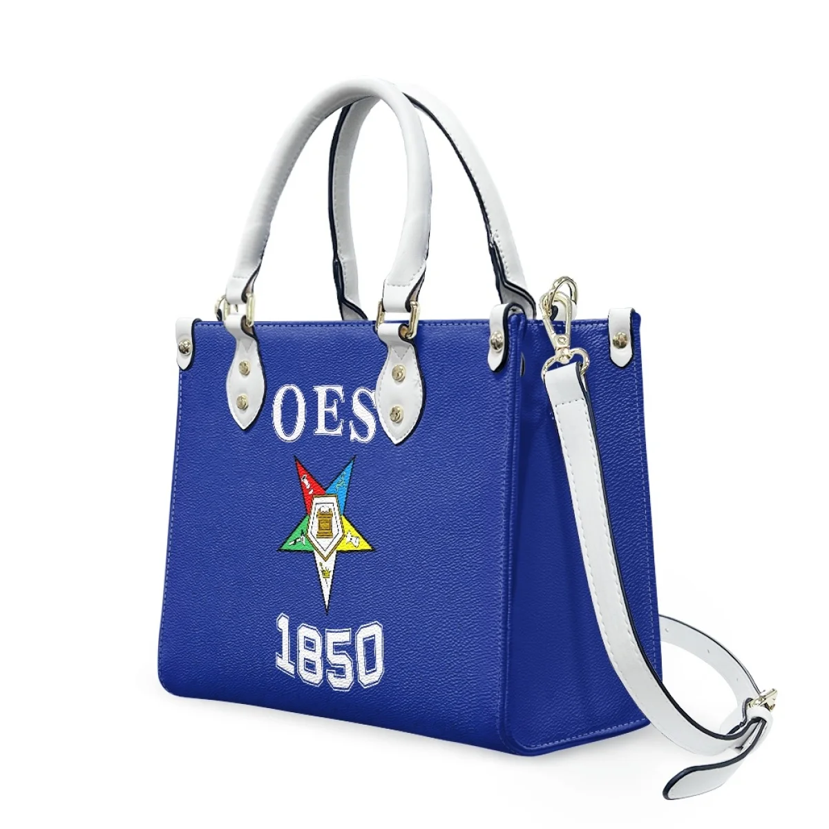 Bolso de mano de cuero con nombre personalizado para mujer, cartera femenina de lujo con diseño de estrella oriental, regalos de amistad, OES Sisterhood