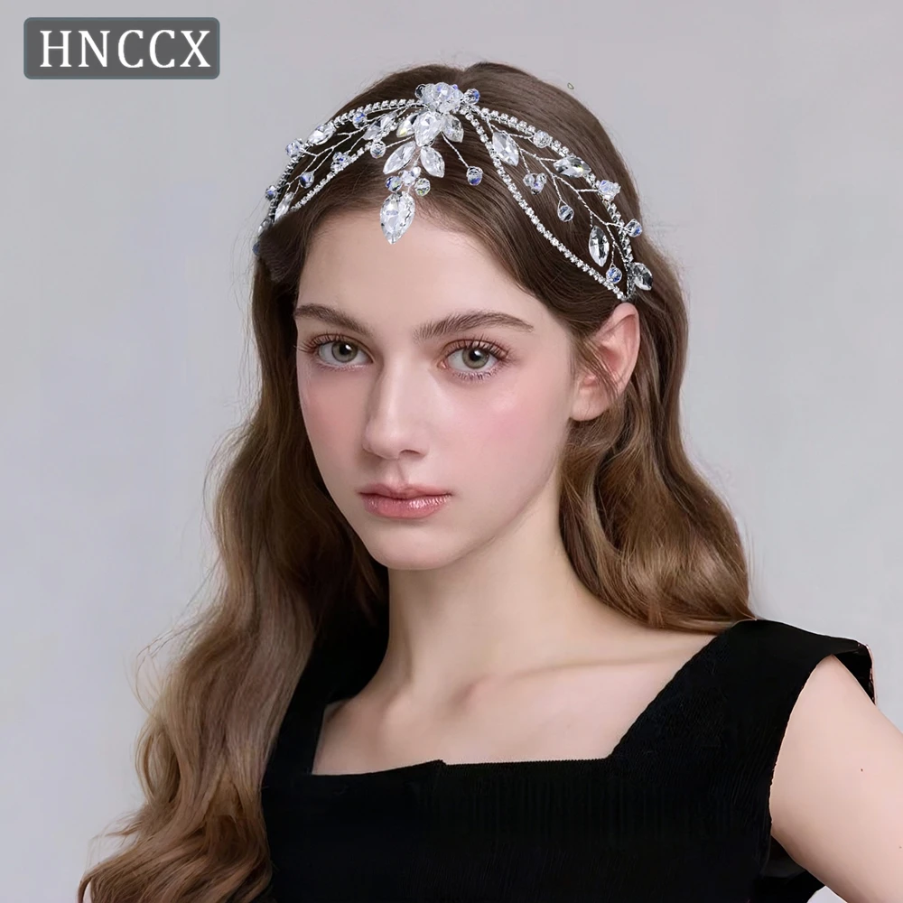 

YouLaPan Handmade Rhinestone Flower Leaf Head Hoop Exquisite Bridal Wedding Hair Accessories Elegan Women Jewelry Headwear HP961