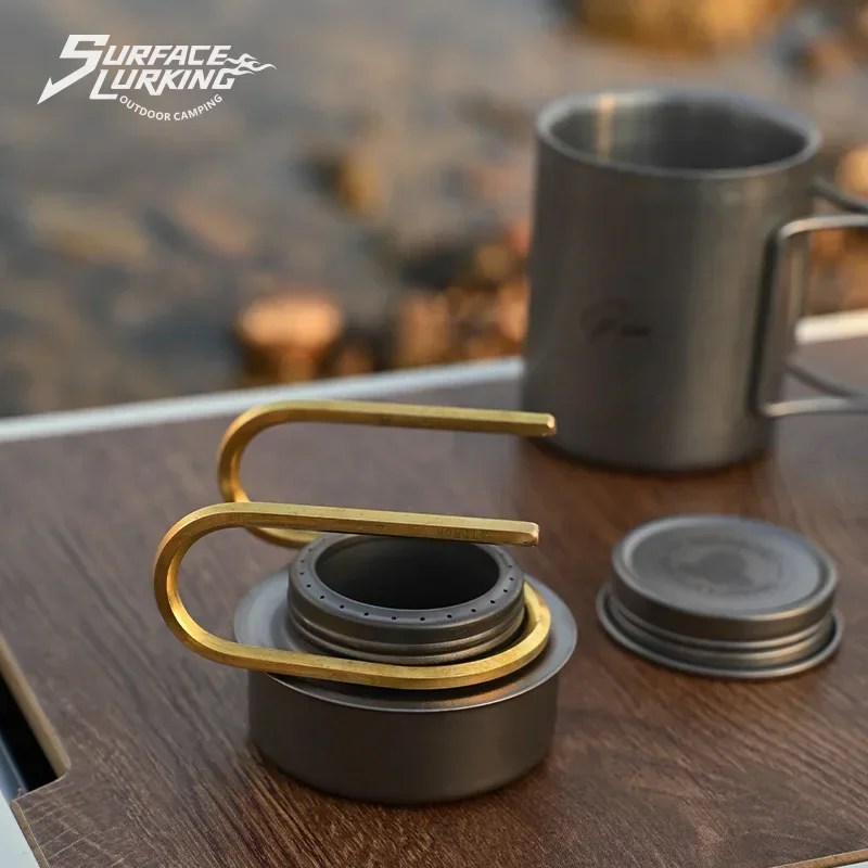 GO PEAK Newest Portable Pure Titanium Alcohol Furnace Liquid Solid Alcohol Outdoor Camping Hiking Backpacking Picnic Stove - view 4