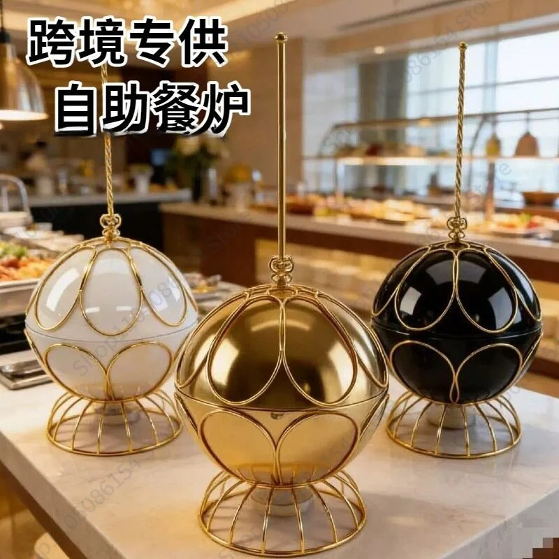 New stainless steel globe hanging dining stove hotel buffet stove chafing dish