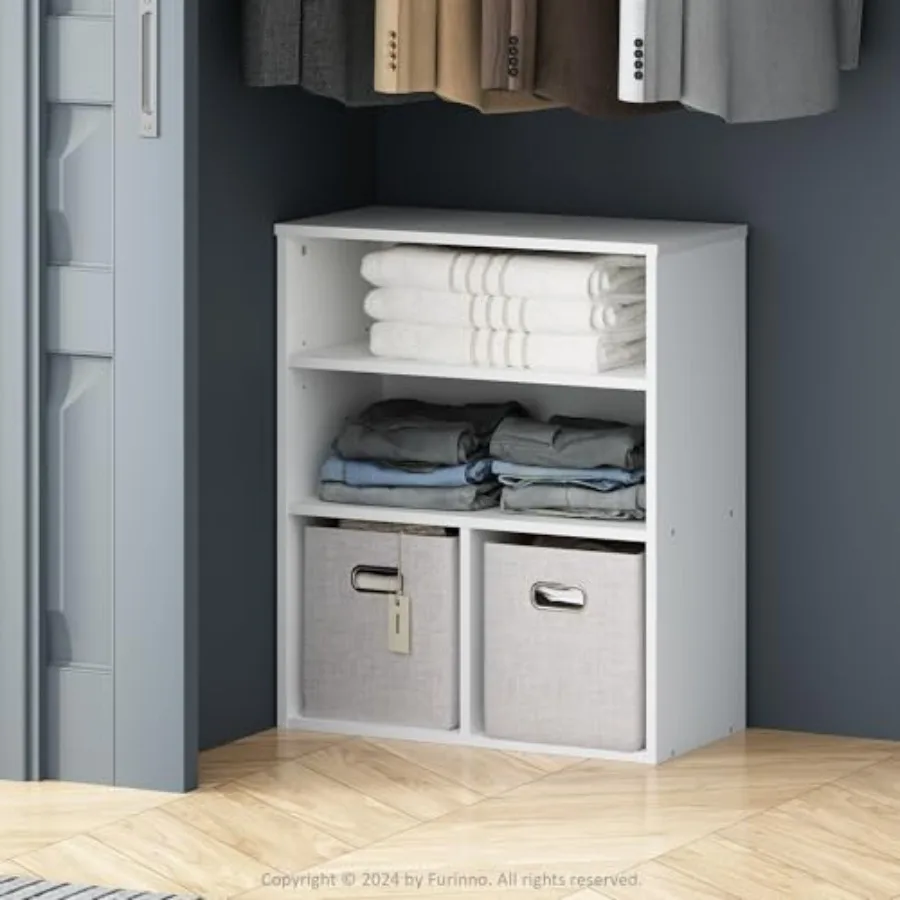 

Органайзеры и системы хранения для шкафов: 3-ярусный открытый стеллаж для гардероба, спальни, гостиной