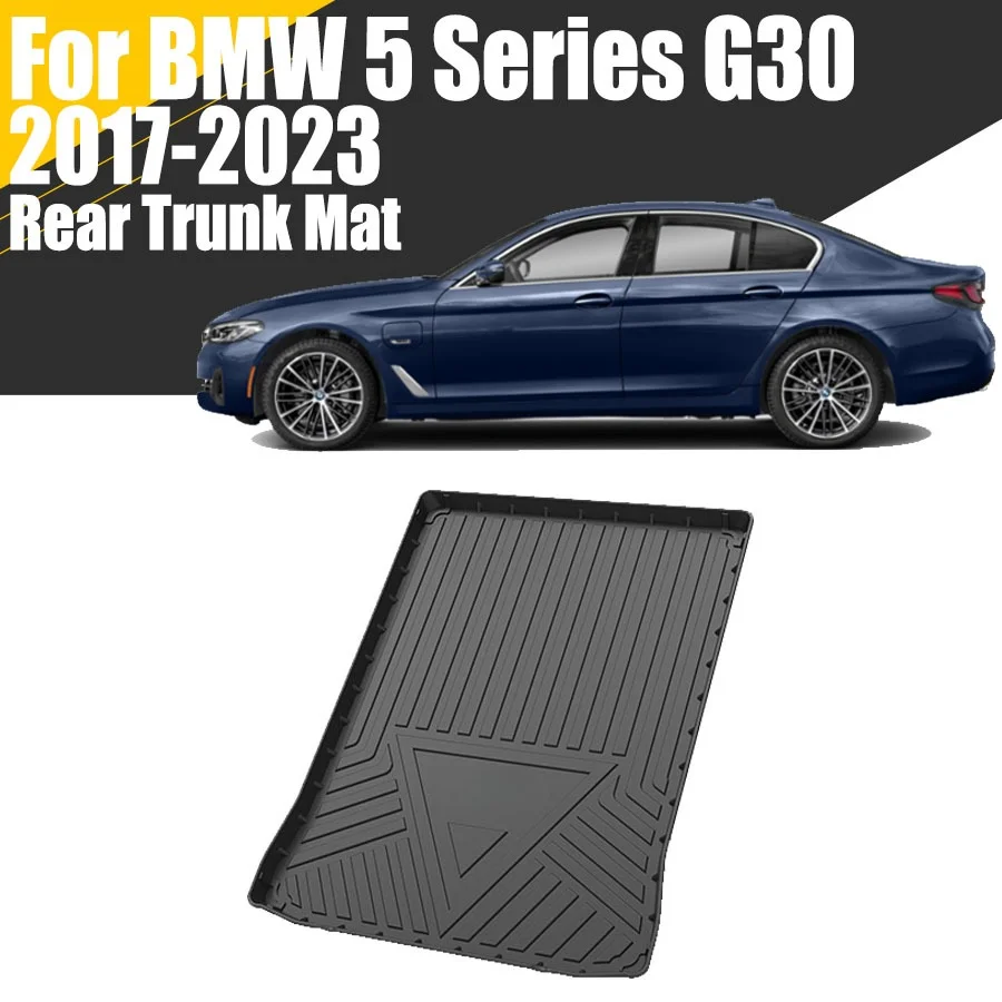 Custom Fit Cargo Liner for BMW 5 Series G30 2017-2023 Waterproof Rear Trunk Mat TPE Durable Odorless Trunk Liner Cargo Mat