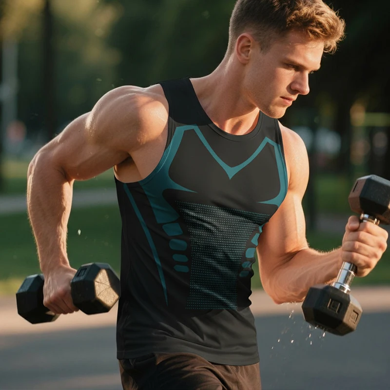 Men Shapewear Shaping Vest Sleeveless Shirt Tight Compression Shirts Tank Top Body Shaper Breathable Vest