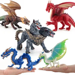 Jurassic Dinosaurs World Prehistoric Flying Magic Dragon Animals Model Action Figures Beast Dog PVC High Quality Toys Kids Gift
