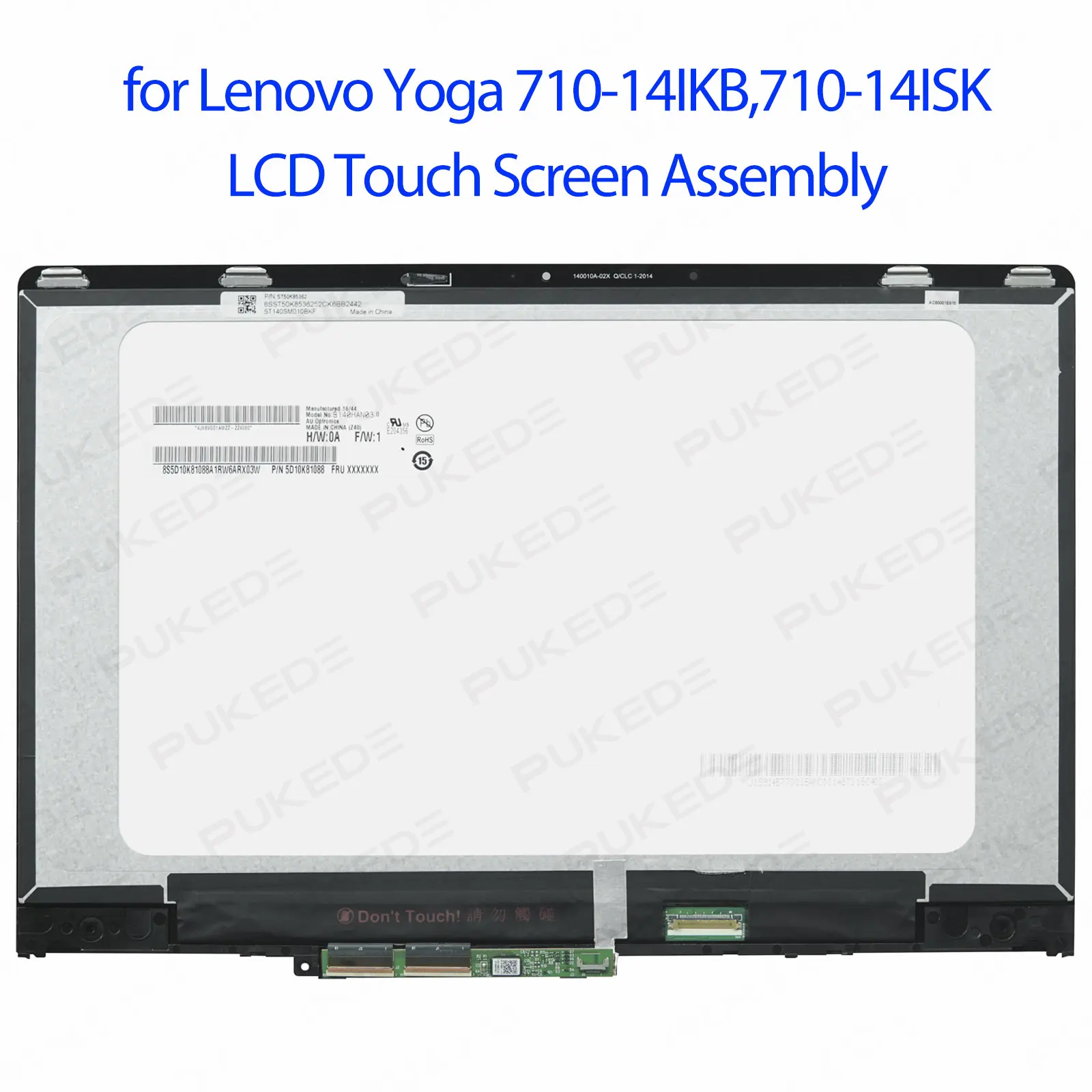 

14.0”inch LCD Touch Screen Digitizer Assembly for Lenovo Yoga 710-14 710-14IKB 80V4 710-14ISK 80TY FRU:5D10M14182 5D10L47419
