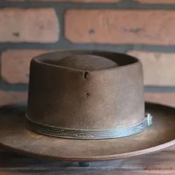 Wool, cowboy hat, bow, men's jazz top hat, hot autumn and winter hats in Europe and America