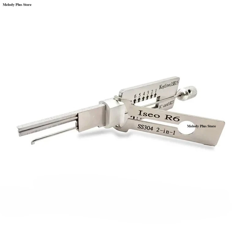 Iseo R6 2-in-1 Decoder Pick Tool SS304 Stainless Steel Precision Locksmith Entry Device for Professional Emergency Door Opening view 3