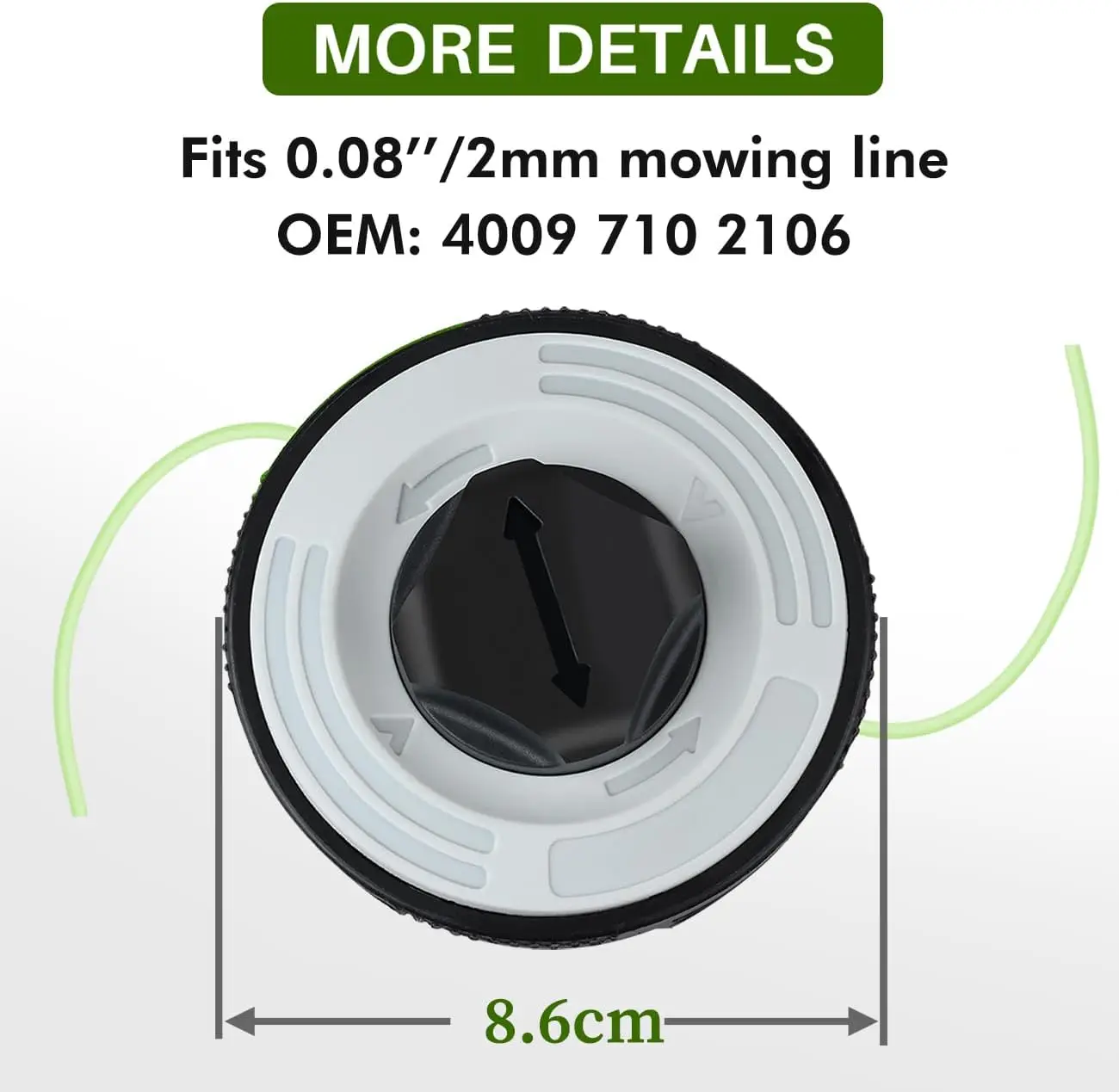 C3-2 Cutting Head Comes Pre-loaded With Trimming Line Replacement 4009 710 2106 For FSE 52 Electric Trimmer Garden Power Tool