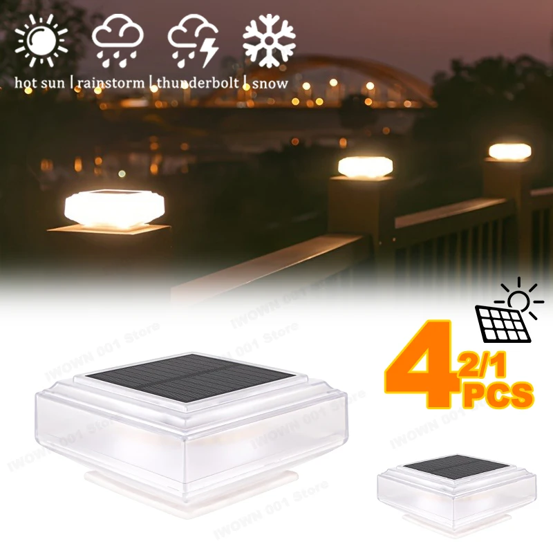 

Solar Light Large Capacity Battery Solar Energy Waterproof Outdoor Square Lighting Outdoor Lamp Outdoor Safety Gate Post Villa