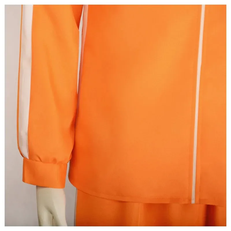 مجموعة كاملة من أزياء تنكرية لفيلم ناقلات للرجال سترة برتقالية ملابس تنكرية للهالوين بدلة تنكرية لحفلات الهالوين