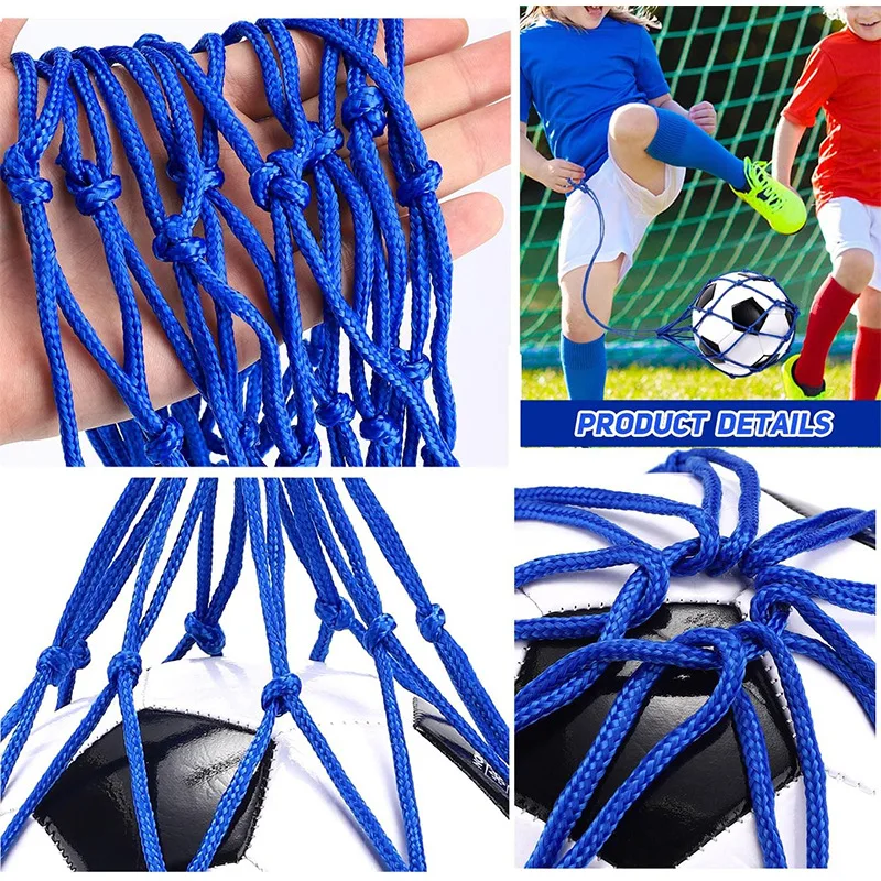 1Pc Youth Football Self Trainer Kick Net Pocket Professional Outdoor Sport Nylon Bag Basketball Soccer Ball Bag Mesh Carry Bag