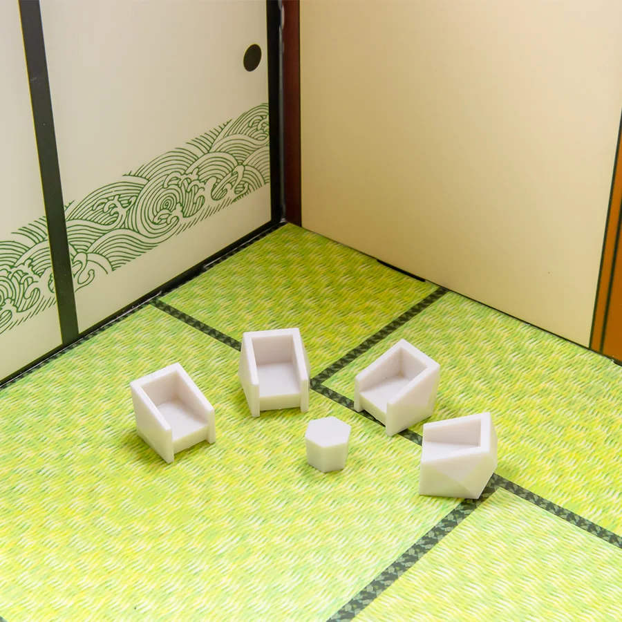1set 1:50 1:75 1:100 Mini Table &Chairs Set Architecture Building Materials Indoor Decoration Layout for Diorama