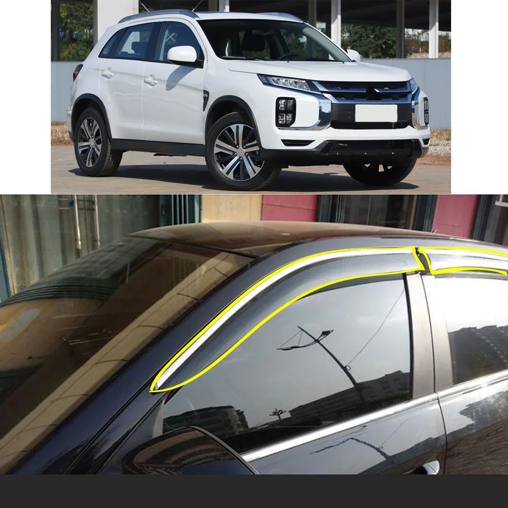 

Car Sticker Plastic Window Glass Wind Visor Rain/Sun Guard Vent For MITSUBISHI ASX 2010 2011 2012 2013 2014 2015 2016 2017-2020