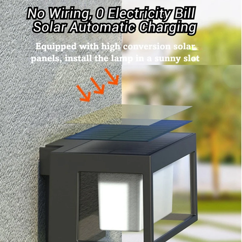 في الهواء الطلق عمود ضوء الشمس مصباح حديقة الأوروبي الشمسية سياج الجدار ضوء مقاوم للماء أضواء الشرفة شرفة باب المرآب
