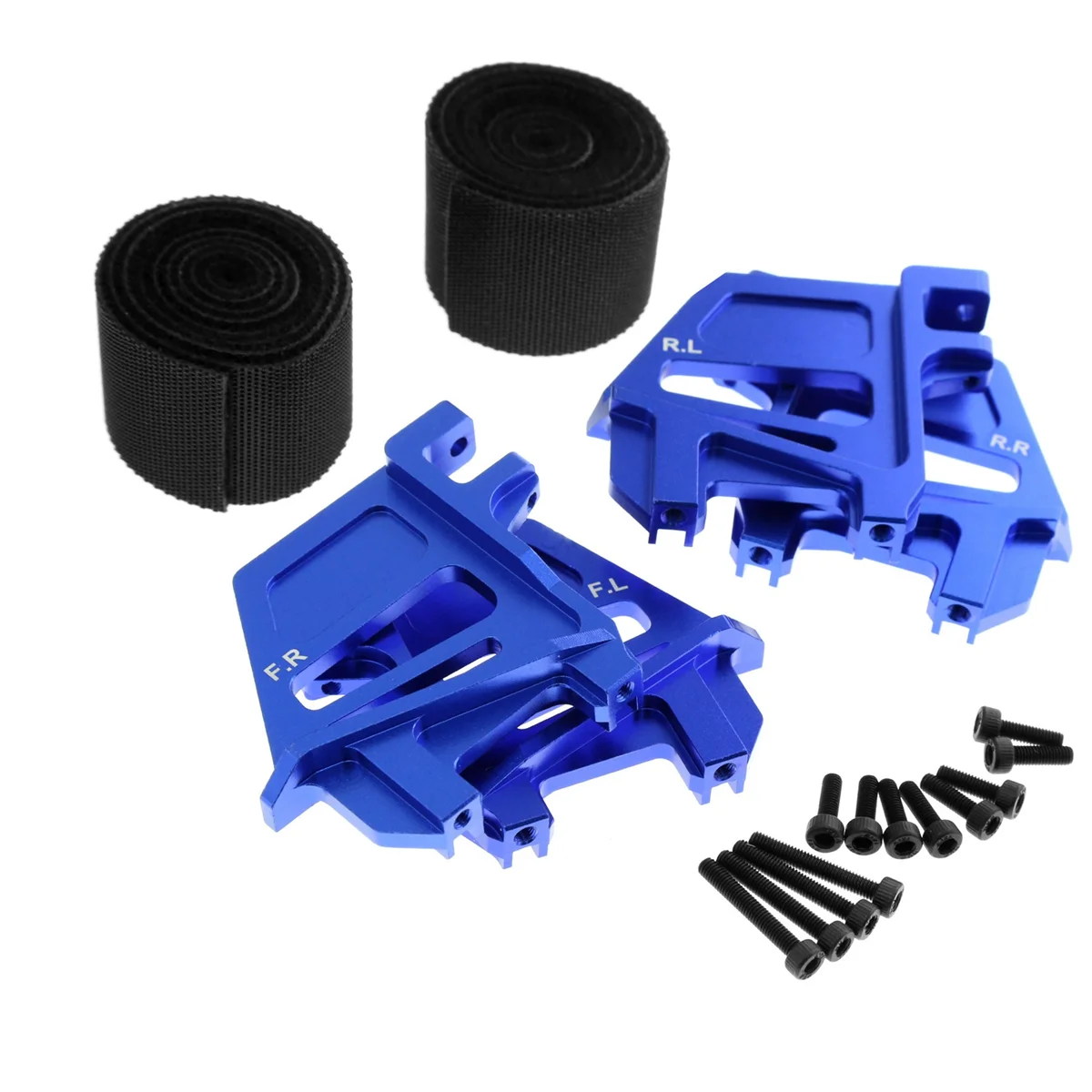 GET! Tall Battery Holder Mount Hold Down with Battery Strap for Traxxas 1/5 X-Maxx XMaxx 6S 8S RC Car Upgrade Part Blue view 3