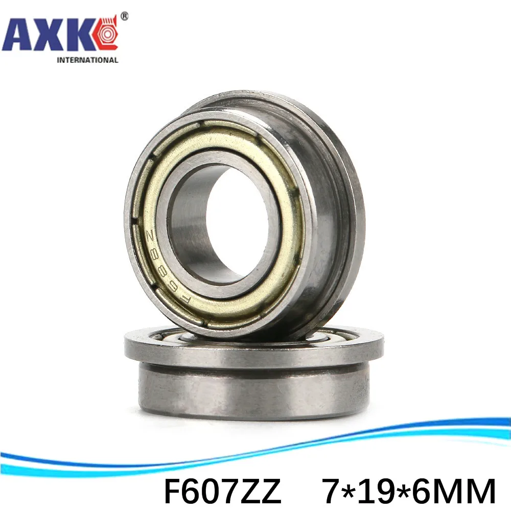 

10PCS Free Shipping stainless steel flange bushing F607 F607-2Z F607ZZ ball bearing 7mm*19mm*6mm*22mm*1.5mm