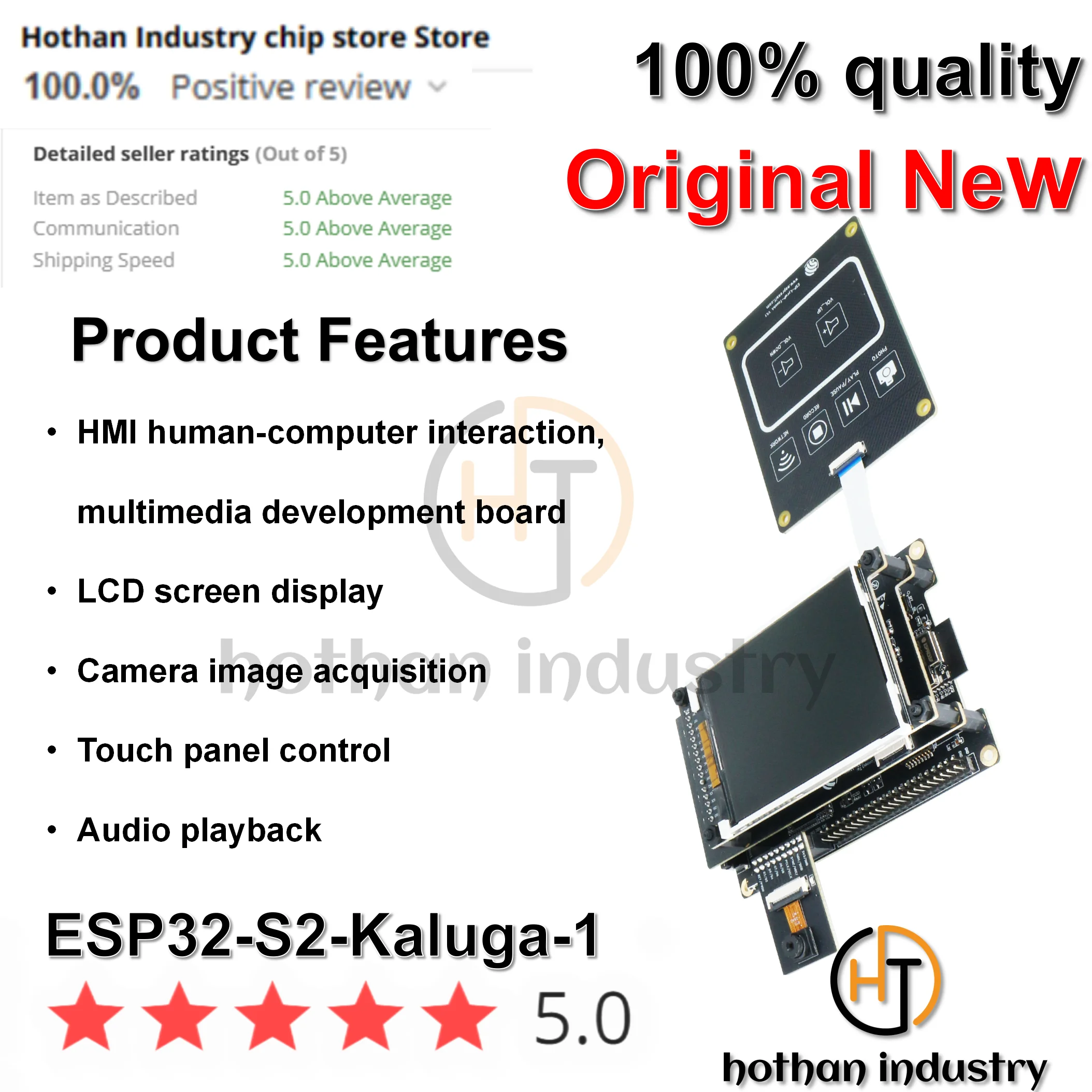 （1PCS）100% NEW ESP32-S2-Kaluga-1 ,Smart home,Battery-powered equipment,Industrial automation equipment,Retail and catering indus