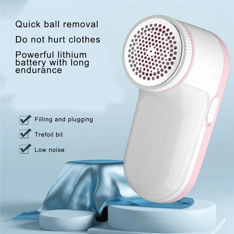 Portable Electric Clothes Lint Trimmer USB Hair Ball Trimmer Fuzz Carpets Sweater Shaver Lint Pellets Cut Machine Blue