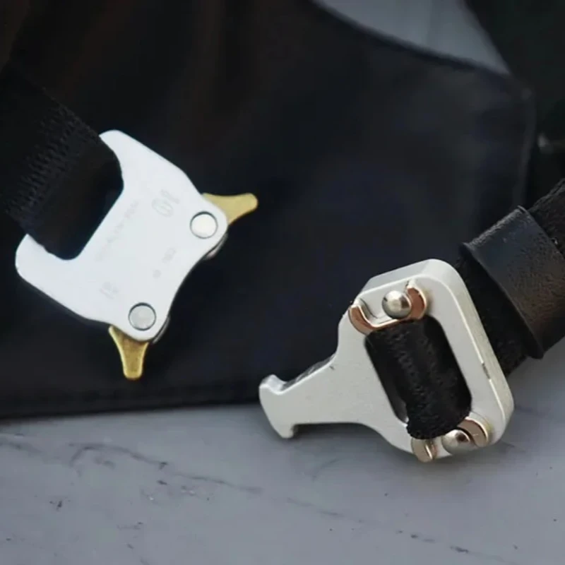 للجنسين نايلون أسود حقيبة كروسبودي 1017 ALYX 9SM نمط الخصر حقيبة موضة ملابس الشارع الرياضة في الهواء الطلق على ظهره مقاومة للماء