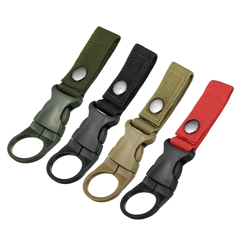 Water Bottle Cap Holder Outdoor Hiking Climbing Running Backpack Hanger Hook Carabiner Kettle Hang Clasp Belts Buckle Clips