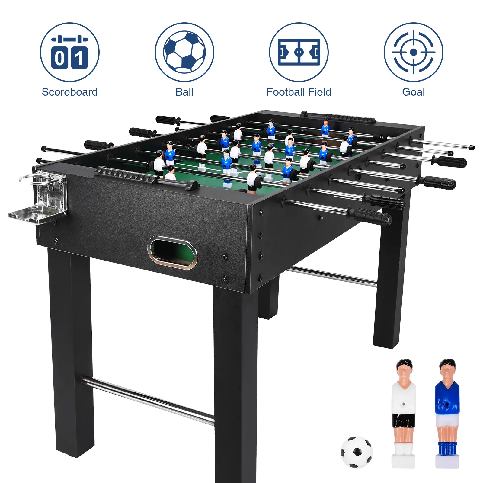 

Foosball Table Game Wear Resist Funny Soccer Playing Machine Full Size Soccer Game Table for Friends Family Playing Football