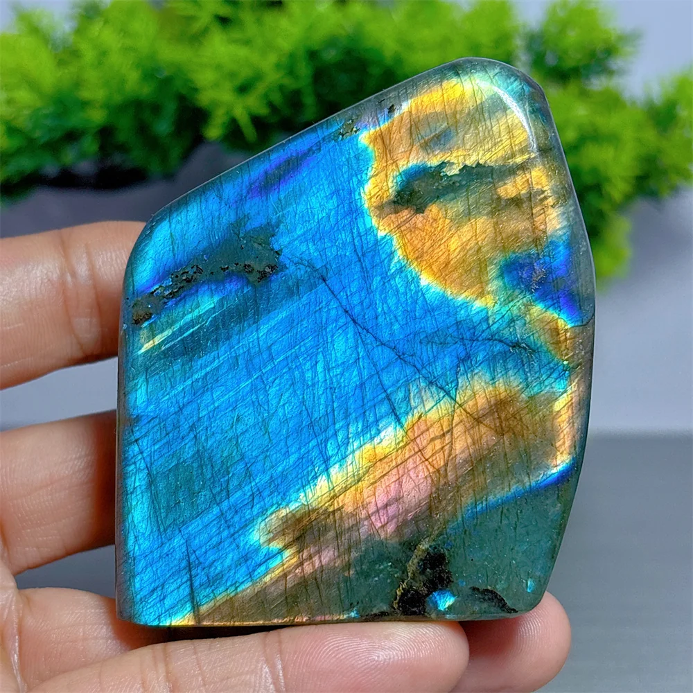 Labradorite Free Form Natural Crystal Home Decor Items Room Decor Luck Quartz Stone Garden Reiki Healing Energy Love Gifts