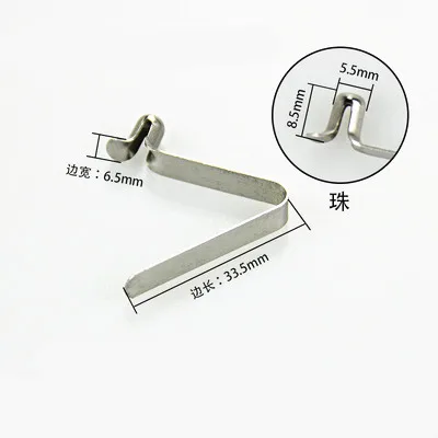YYT 10PCS Shrapnel 5-5.5mm high elastic spring stainless steel spring buckle buckle V-shaped spring plate